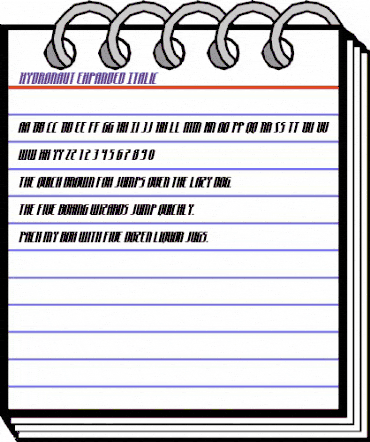 Hydronaut Expanded Italic Regular animated font preview Hydronaut Expanded Italic Regular animated font preview