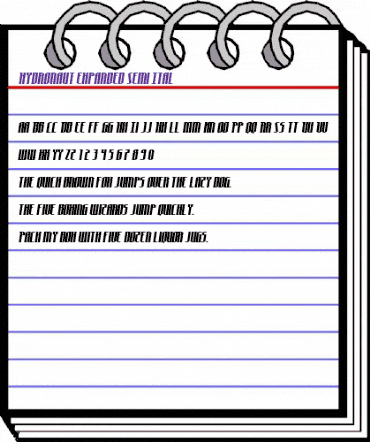 Hydronaut Expanded Semi-Ital Regular animated font preview Hydronaut Expanded Semi-Ital Regular animated font preview