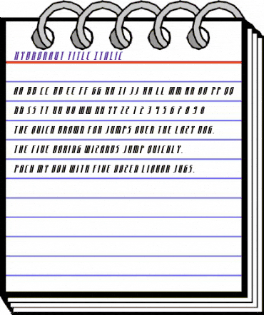 Hydronaut Title Italic Regular animated font preview Hydronaut Title Italic Regular animated font preview