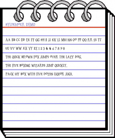 Hyldemoer DEMO Regular animated font preview