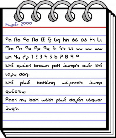 hyper 2000 Regular animated font preview
