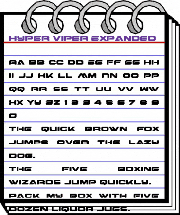 Hyper Viper Expanded Expanded animated font preview