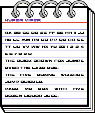 Hyper Viper Regular animated font preview