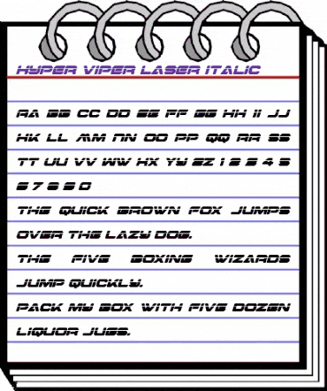 Hyper Viper Laser Italic Italic animated font preview Hyper Viper Laser Italic Italic animated font preview