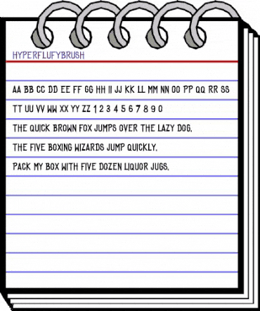 HyperFlufyBrush Regular animated font preview