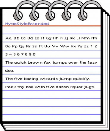 HypeStyleExtended Regular animated font preview