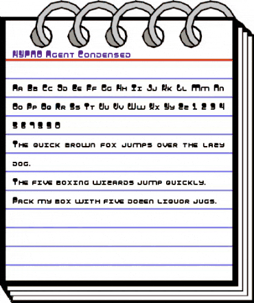 HYPNO Agent Condensed Condensed animated font preview