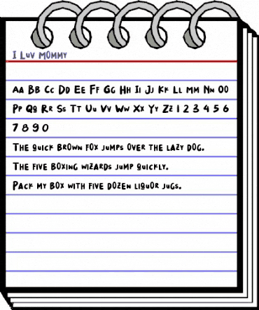I_Luv_Mommy Regular animated font preview I_Luv_Mommy Regular animated font preview