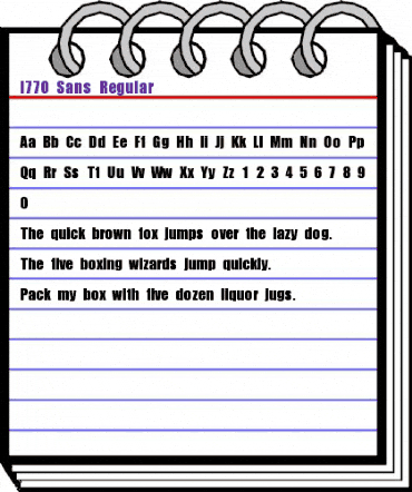 I770-Sans Regular animated font preview