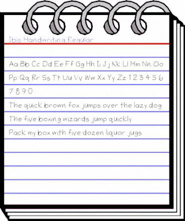 Ibis Handwriting Regular animated font preview
