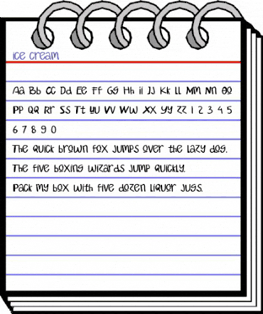 ice cream Regular animated font preview