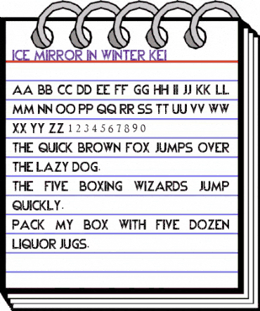 Ice Mirror in Winter Kei Regular animated font preview Ice Mirror in Winter Kei Regular animated font preview