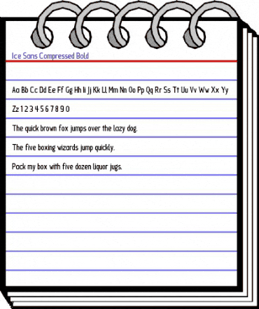 Ice Sans Compressed Bold animated font preview Ice Sans Compressed Bold animated font preview