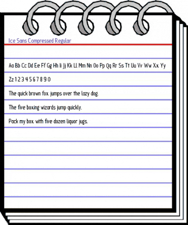 Ice Sans Compressed Regular animated font preview Ice Sans Compressed Regular animated font preview