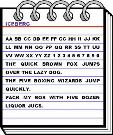 Iceberg Regular animated font preview Iceberg Regular animated font preview