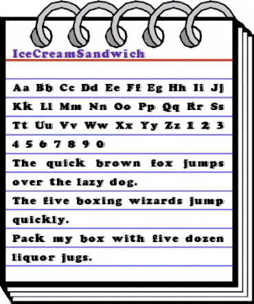 IceCreamSandwich Medium animated font preview