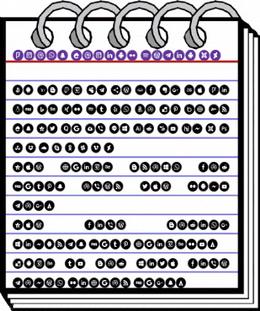 Icons Social Media 10 Regular animated font preview