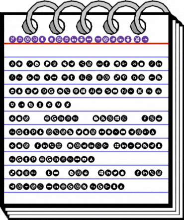 Icons Social Media 15 Regular animated font preview
