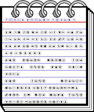 Icons Social Media 2 Regular animated font preview