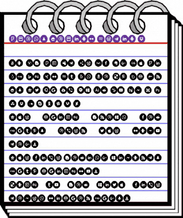 Icons Social Media 4 Regular animated font preview