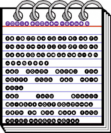 Icons Social Media 6 Regular animated font preview