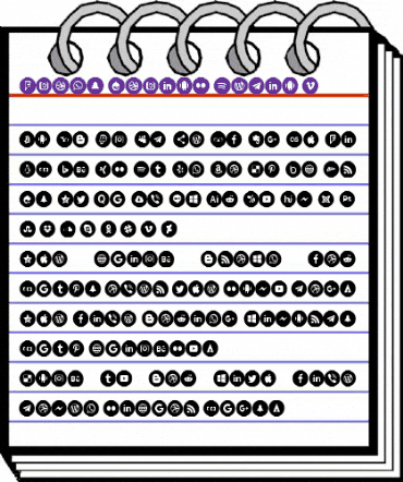 Icons Social Media 9 Regular animated font preview