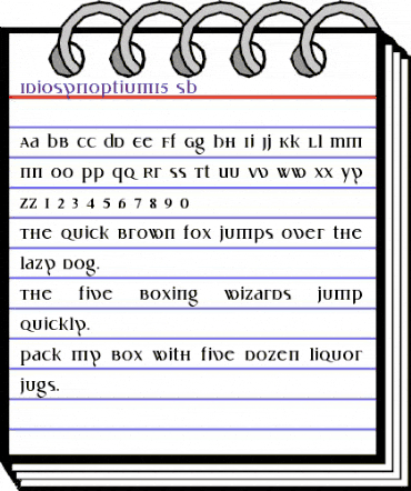 Idiosynoptium1.5 SB Regular animated font preview