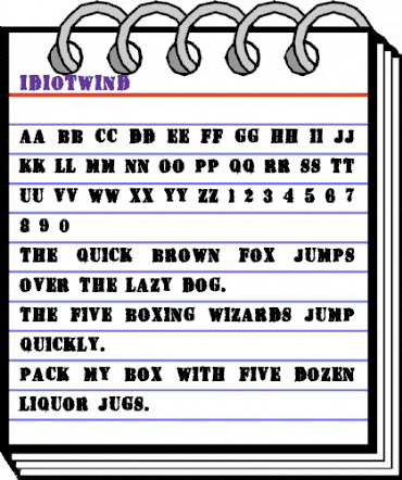 IdiotWind Regular animated font preview