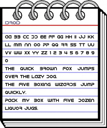 IDroid Regular animated font preview