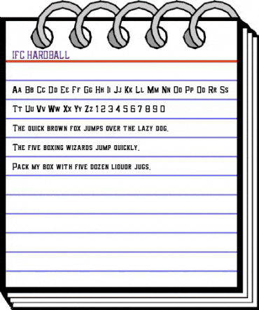 I.F.C. HARDBALL Regular animated font preview I.F.C. HARDBALL Regular animated font preview