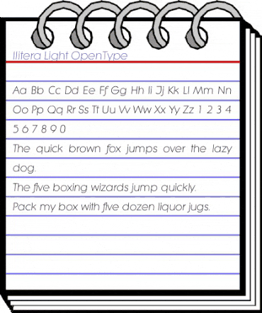 Ilitera Light animated font preview
