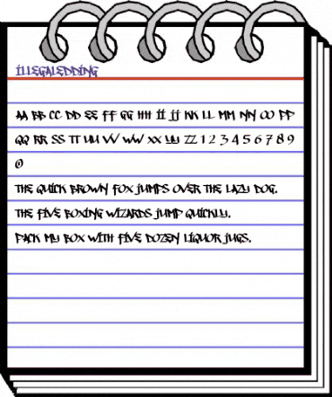 IllegalEdding Regular animated font preview