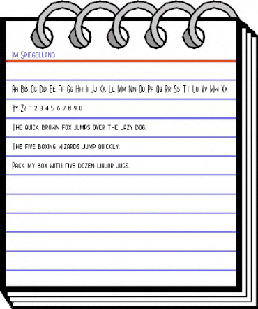 Im Spiegelland Regular animated font preview Im Spiegelland Regular animated font preview