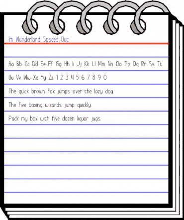 Im Wunderland Spaced Out animated font preview Im Wunderland Spaced Out animated font preview