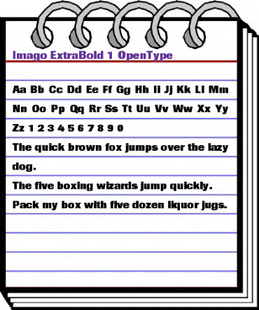 Berthold Imago Extra Bold animated font preview