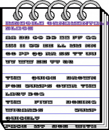 Imbecile Ornamental Filled Black animated font preview