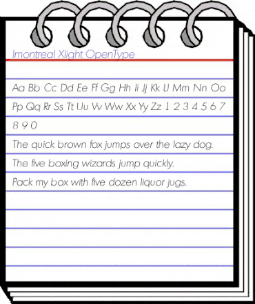 Imontreal Xlight animated font preview Imontreal Xlight animated font preview