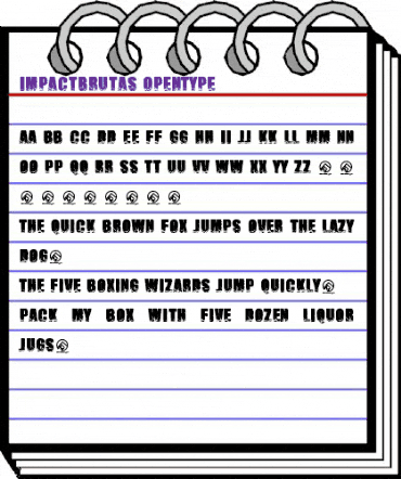 Impact Brutas Regular animated font preview Impact Brutas Regular animated font preview