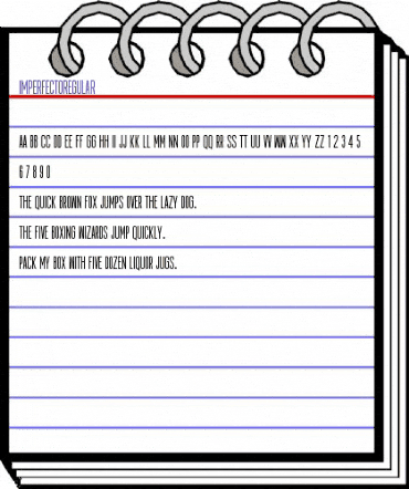 Imperfecto Regular Regular animated font preview Imperfecto Regular Regular animated font preview