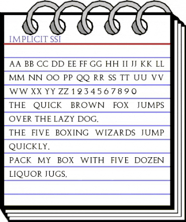 Implicit SSi Regular animated font preview