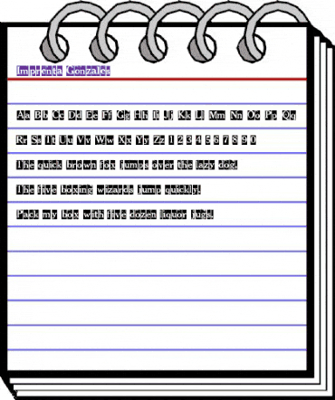 Imprenta Gonzales Regular animated font preview