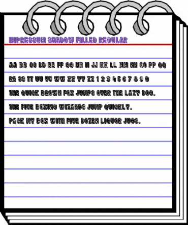 Impressum Shadow Filled Regular animated font preview Impressum Shadow Filled Regular animated font preview