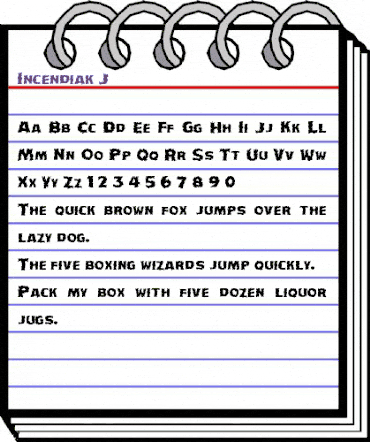 Incendiak J Cool animated font preview