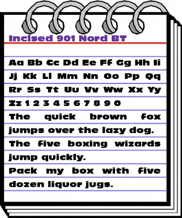 Incised901 Nd BT Regular animated font preview Incised901 Nd BT Regular animated font preview