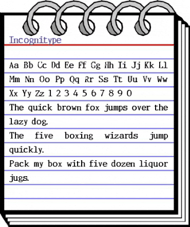Incognitype Regular animated font preview Incognitype Regular animated font preview