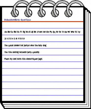 IndecisionDirty Regular animated font preview