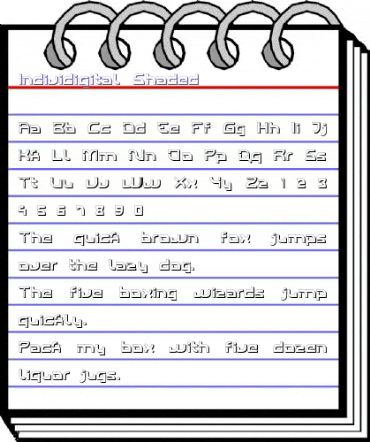 Individigital Shaded DemiBold animated font preview Individigital Shaded DemiBold animated font preview