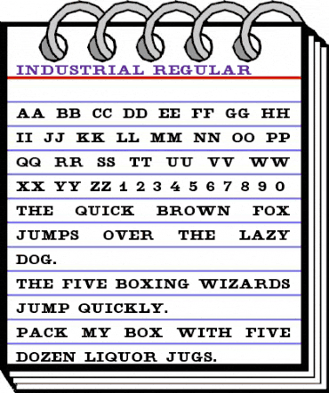 Industrial Regular animated font preview Industrial Regular animated font preview