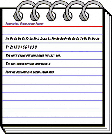 Industrial Revolution Italic animated font preview Industrial Revolution Italic animated font preview