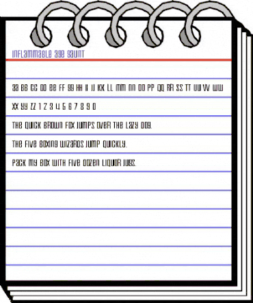 Inflammable Age Gaunt Regular animated font preview